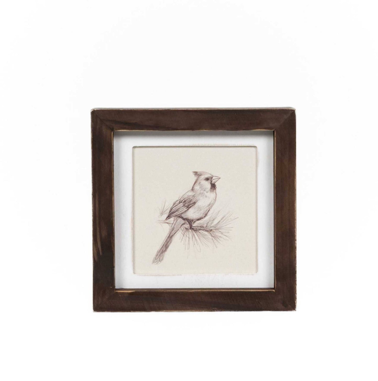 7x7 wood frame art sign (BIRDS) Home Decor - 11013