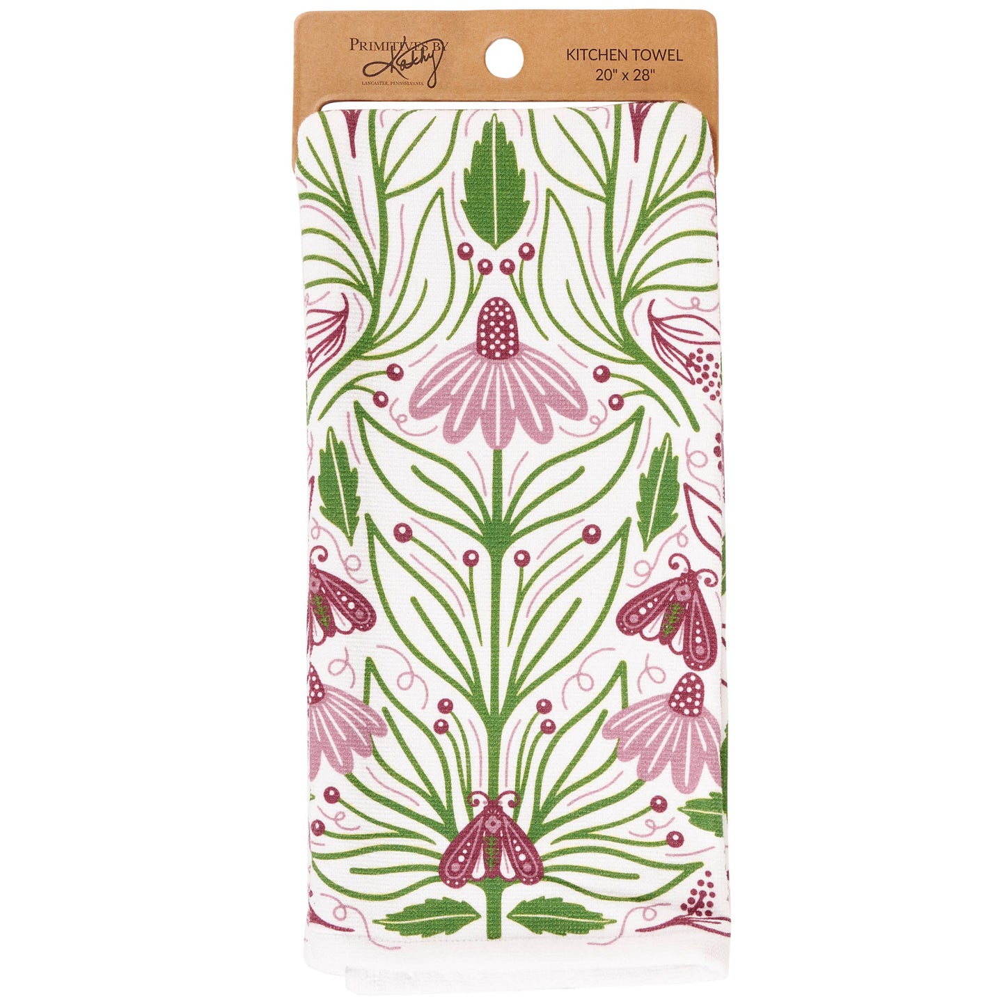 Purple Floral Kitchen Towel