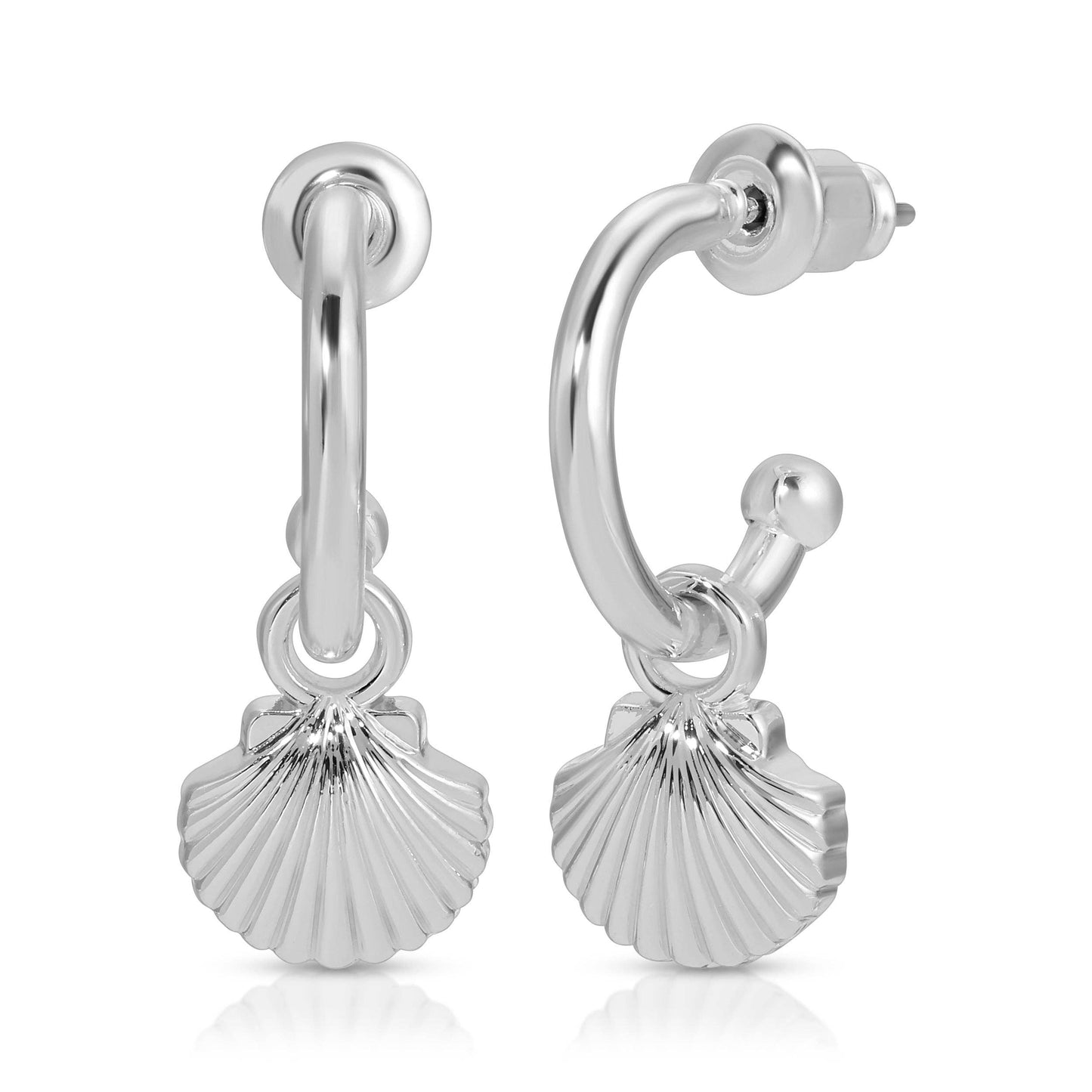 Ocean Life Earrings - Silver - Shell