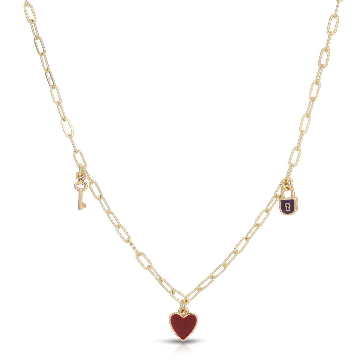 Enamel Treasure Necklace - Love