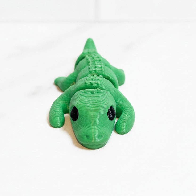 Crocodile • Mini 3D Printed Articulated Animal • Flexi Animals • Pocket Pets • Pocket Pals • Desk Pets [#13]*