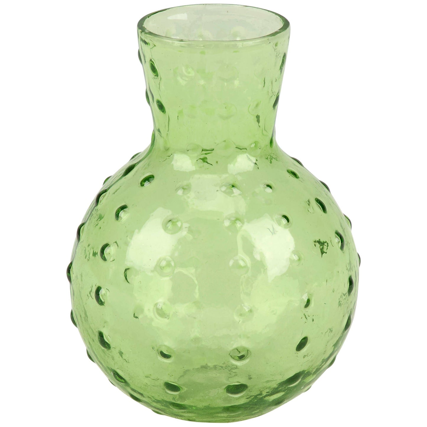 Green Hobnail Vase