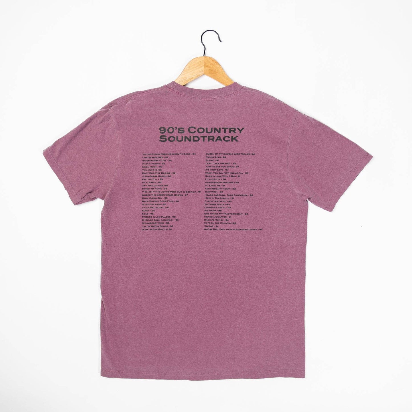Western 90's Country Soundtrack Dark Mauve Pocket Tee