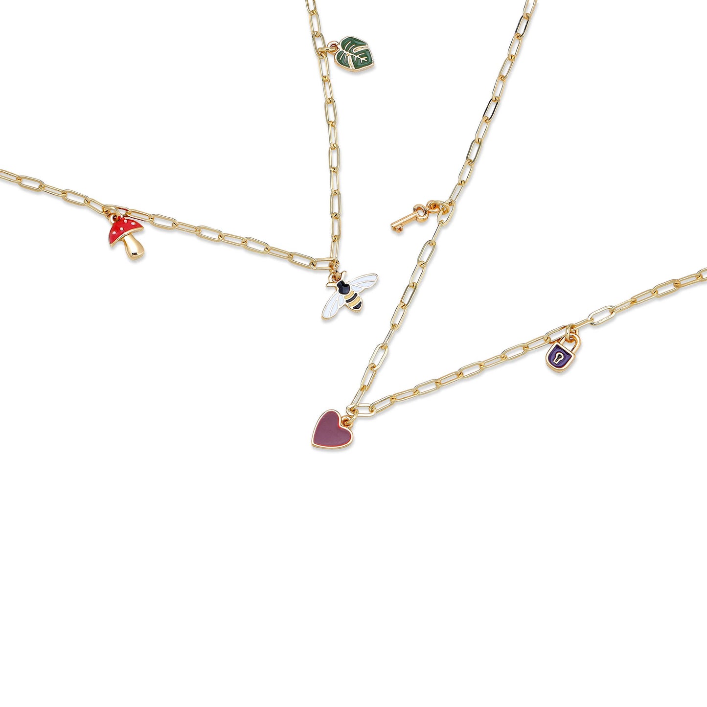Enamel Treasure Necklace - Love