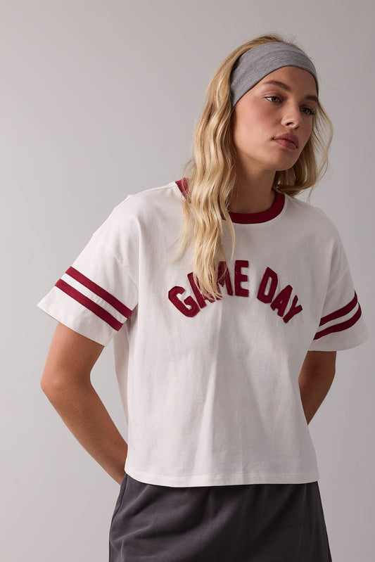 'GAME DAY' CONTRAST KNIT TOP / WL25-11566