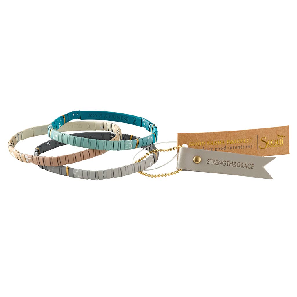 Good Karma Ombre Bracelet - Joy & Kindness Ivory/Silver