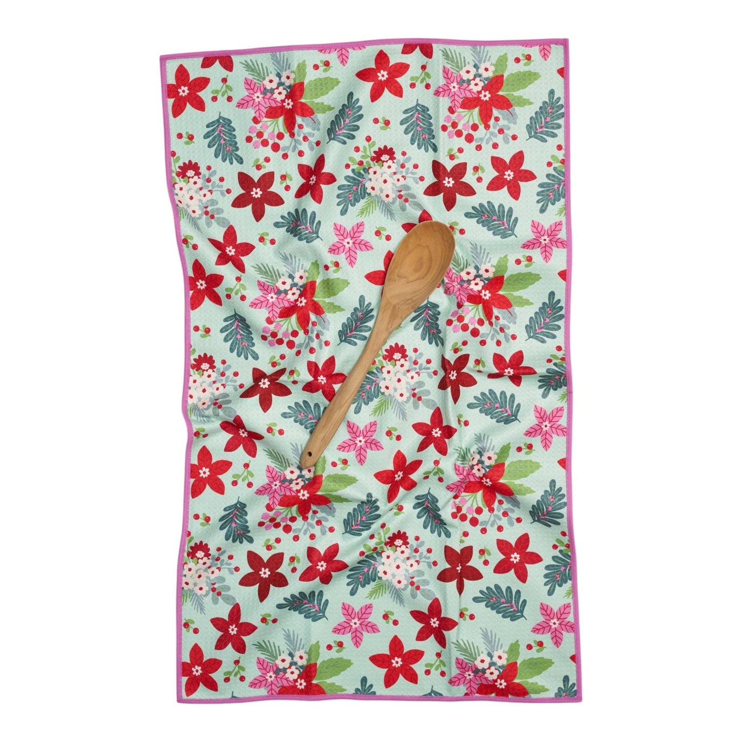 Anywhere Towel Reversible -  Poinsettia Garden