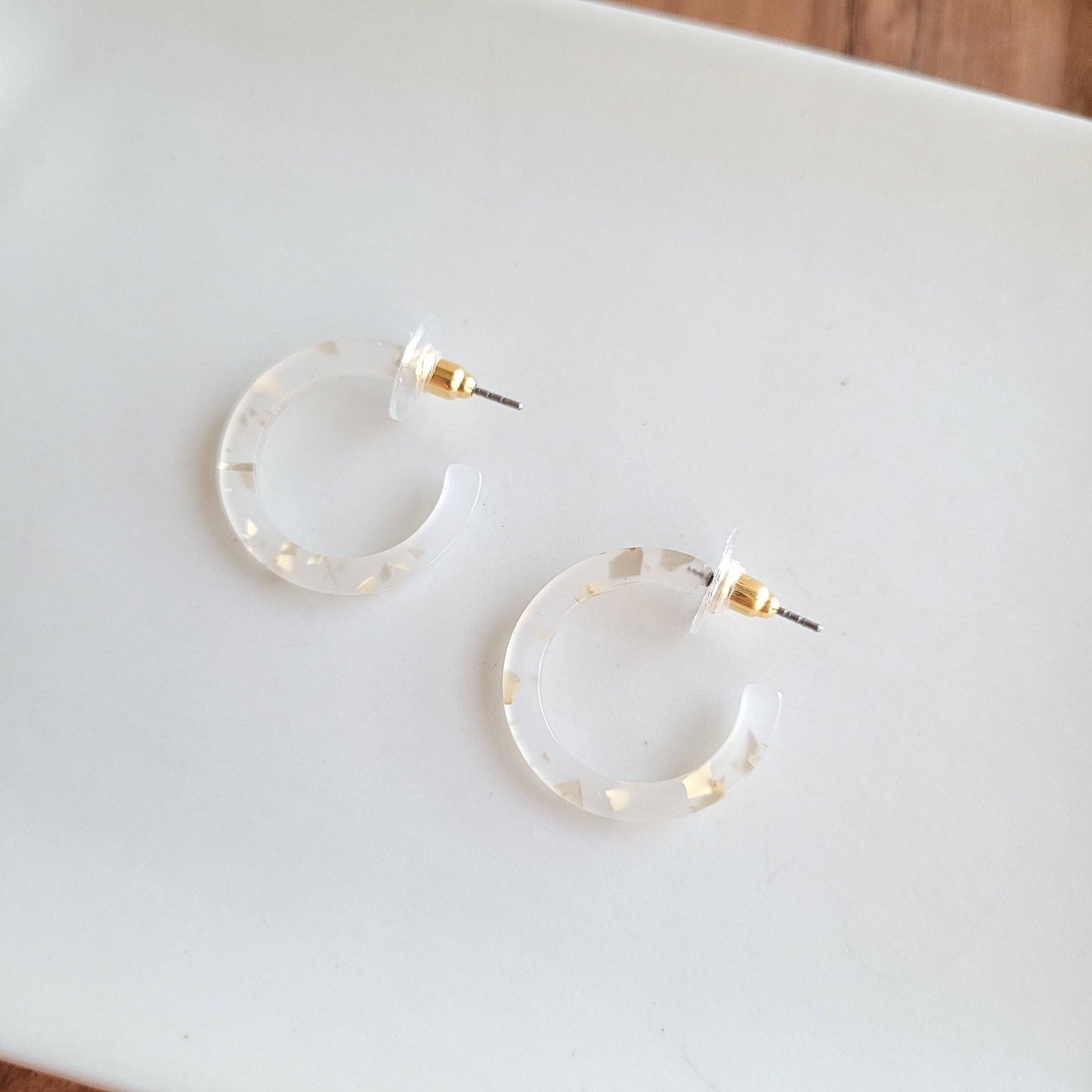 Cam Mini Hoops - Gold Flake // Jewelry, Earrings, Holiday