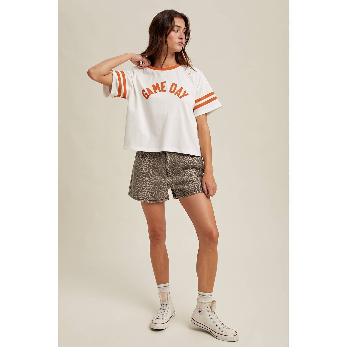 'GAME DAY' CONTRAST KNIT TOP / WL25-11566