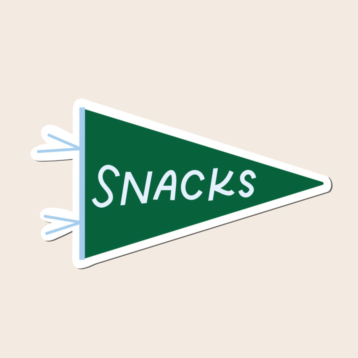 Snacks Vinyl Sticker | Pennant, Snack Lover, Funny Stickers