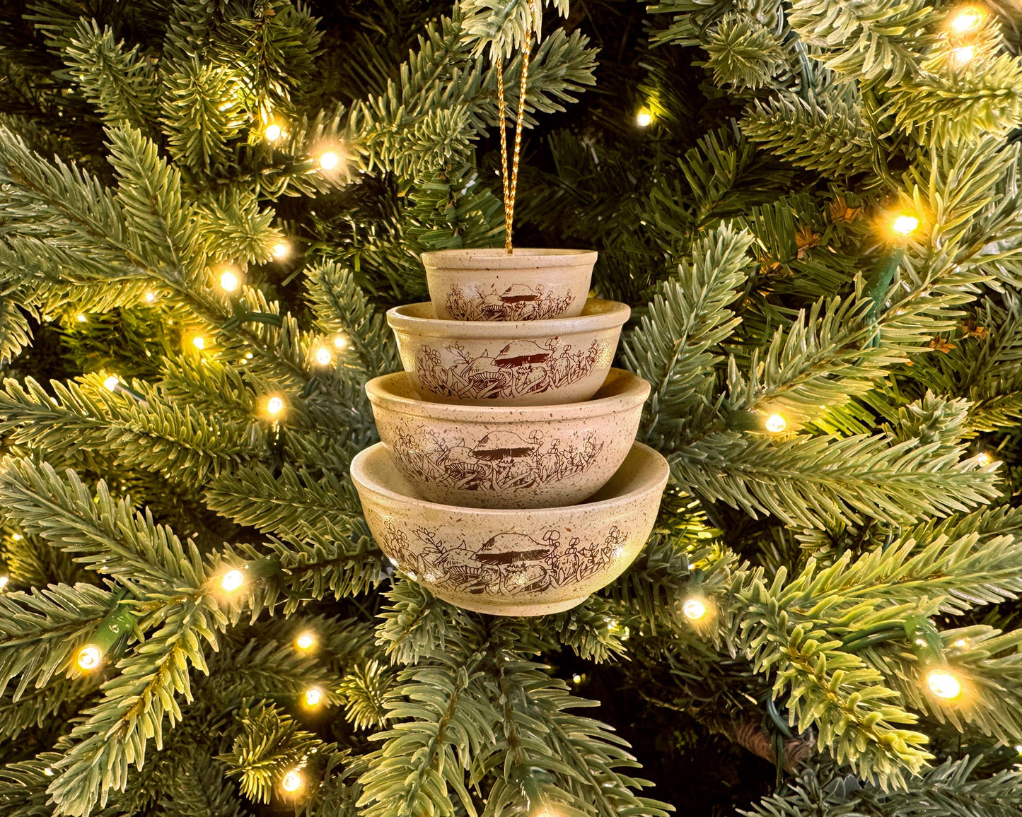 Mini Pyrex-Inspired Bowl Ornament | Retro Christmas Decor