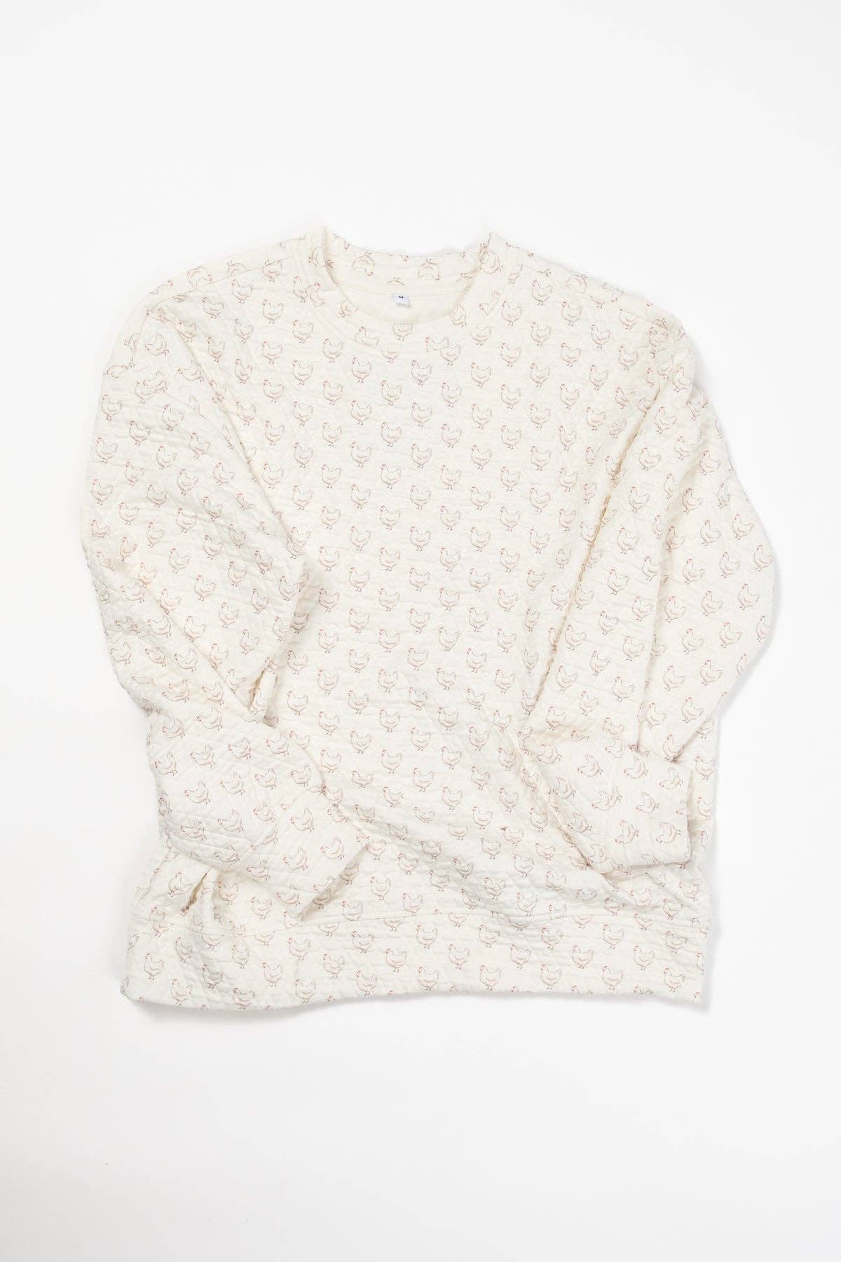 Oversized Quilted Chicken Sweater