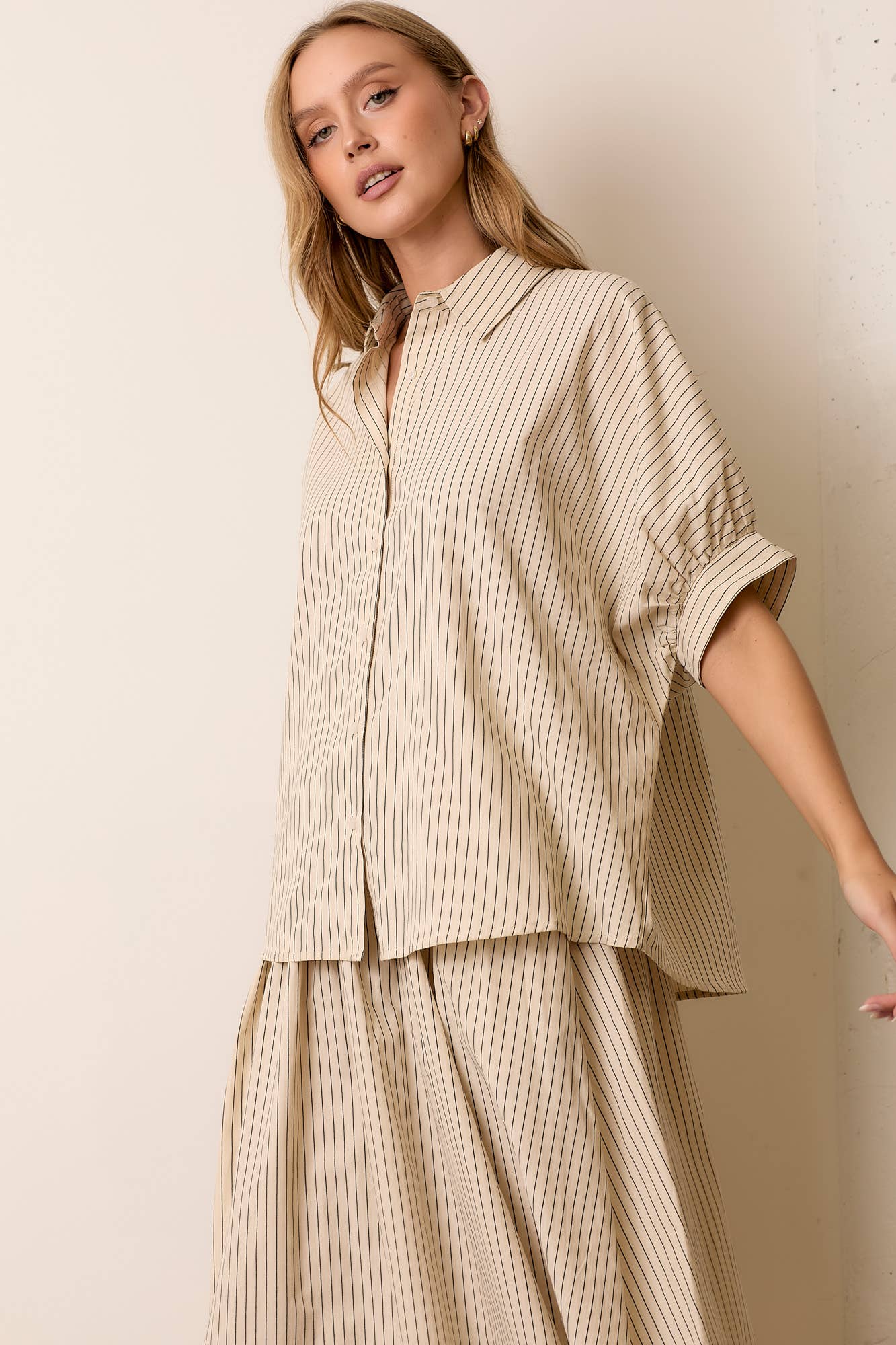 STRIPE BUTTON UP SHIRT