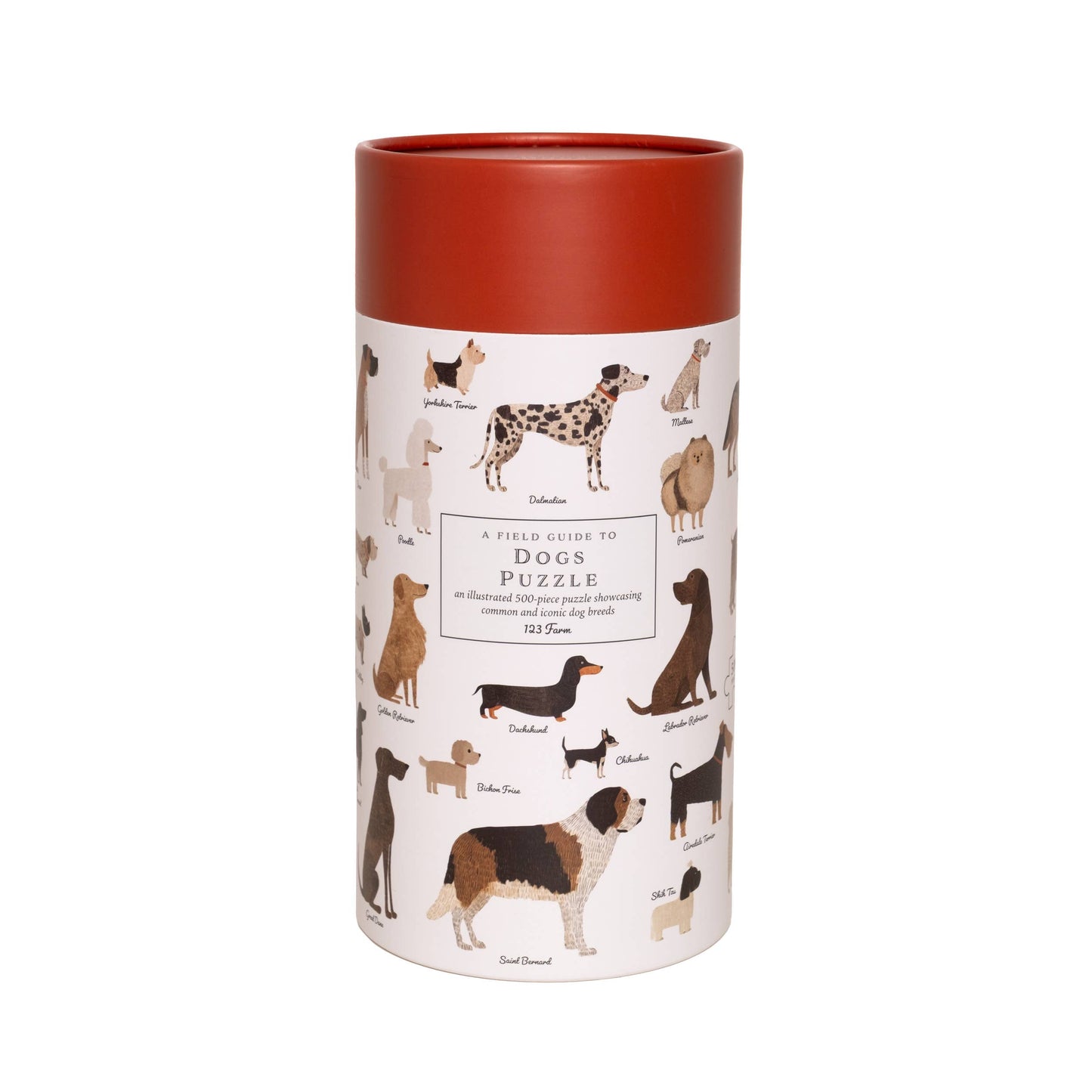 Dogs Puzzle – 500 Pc Tube with Vintage Illustrations