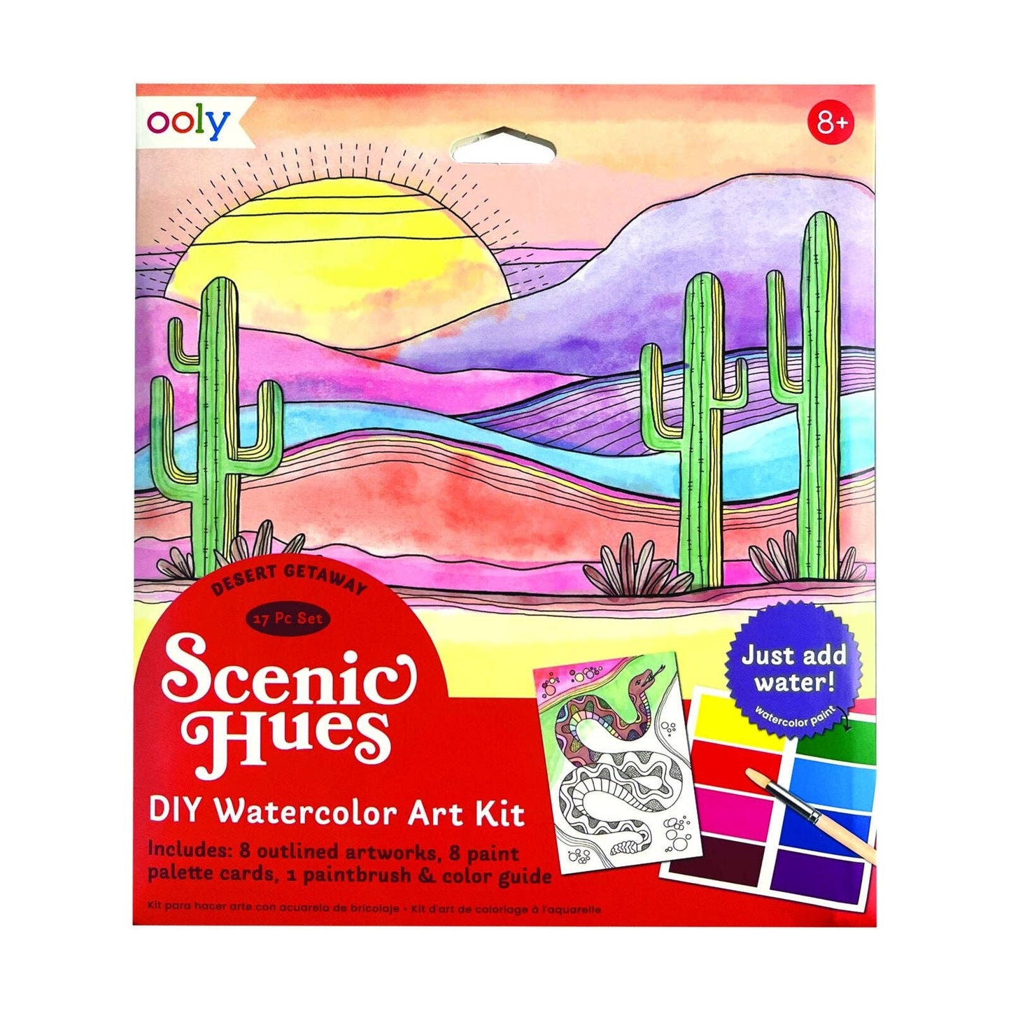 Scenic Hues: D.I.Y. Watercolor Art Kit - Desert Getaway (17