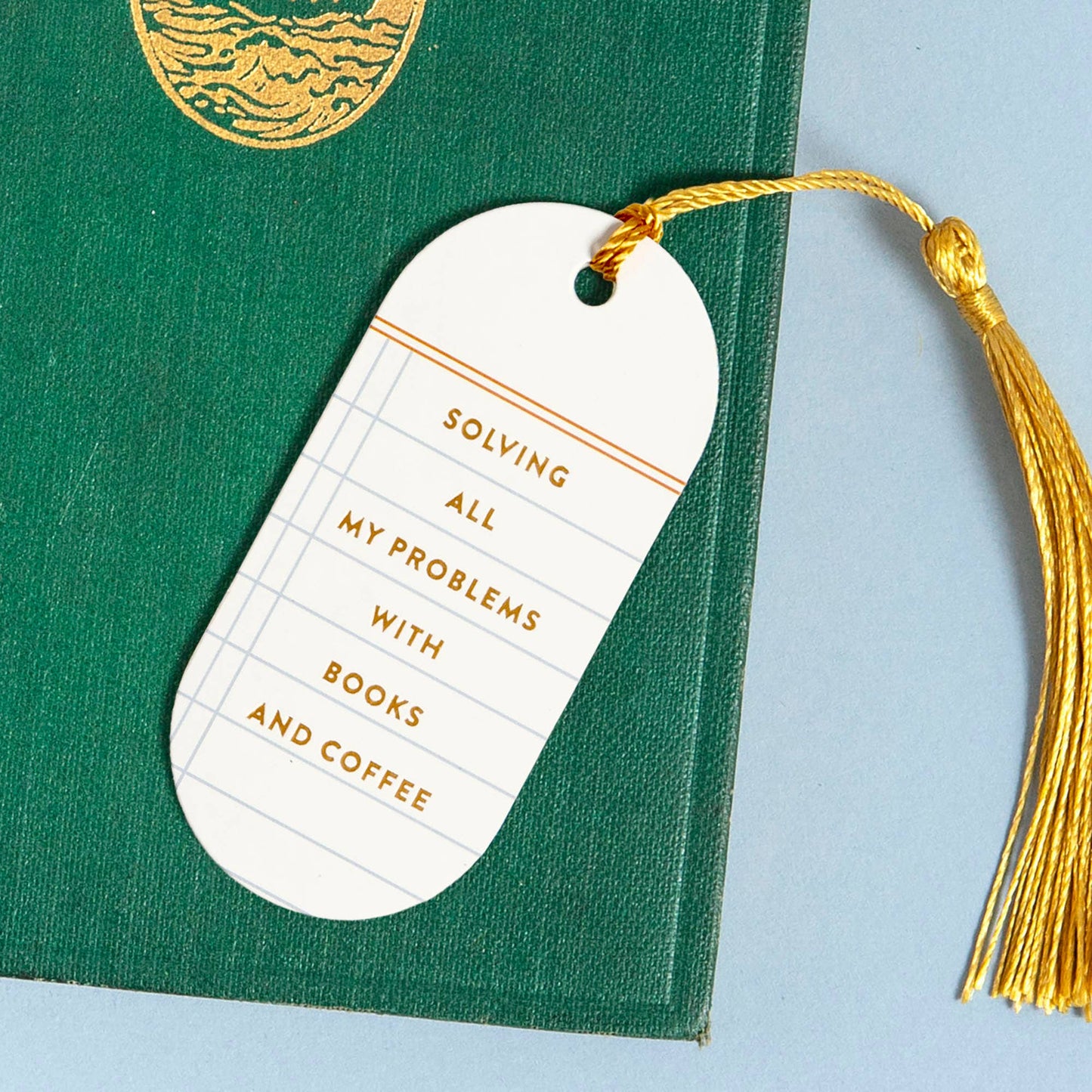 Book & Coffee Vegan Leather Bookmark