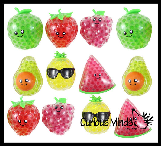 Small Fruit Water Bead Filled Squeeze Stress Balls