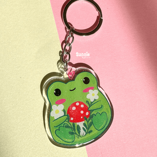 Mushroom Froggie Acrylic Keychain