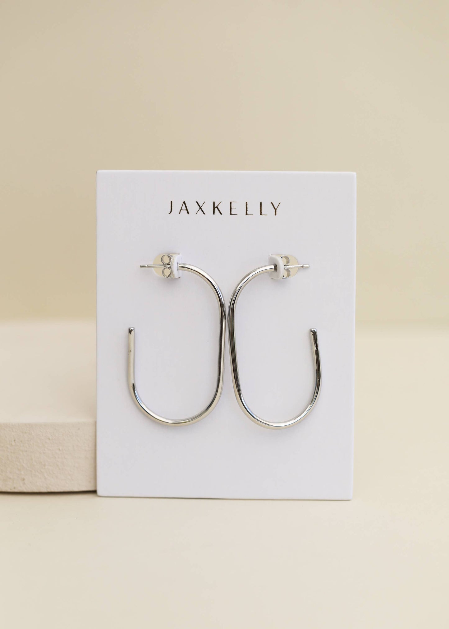 Silver Large Open Hoop