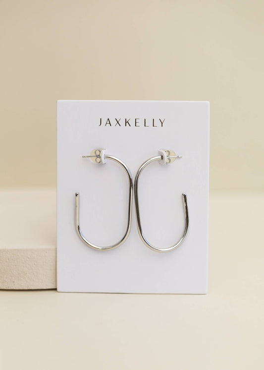 Silver Large Open Hoop