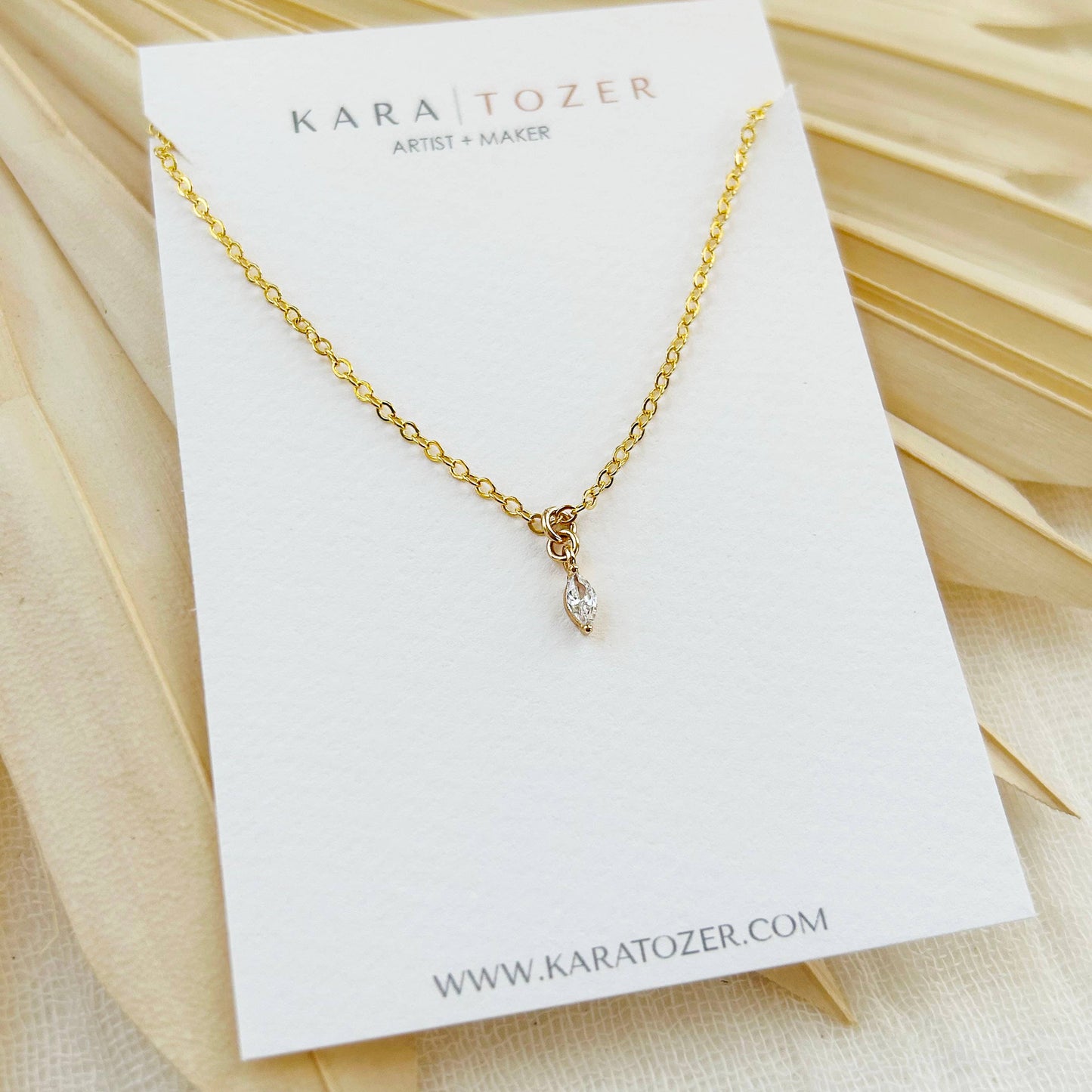 Dainty Marquise Necklace