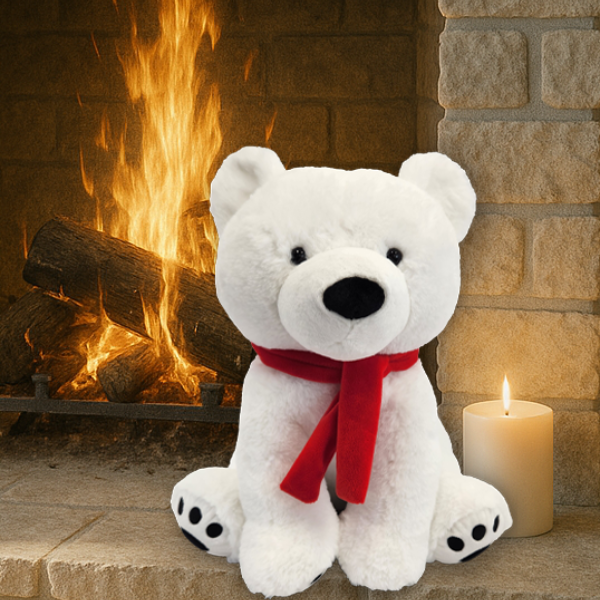 14"H XL Winter Cozies Icey Polar Bear Plushie