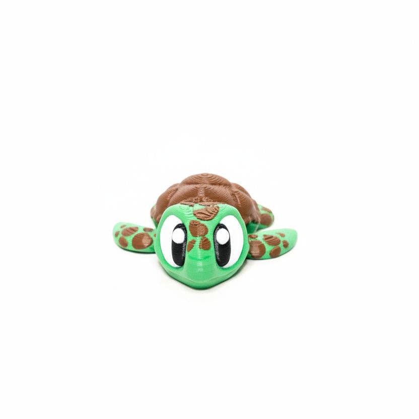 Sea Turtle • Mini 3D Printed Articulated Animal • Flexi Animals • Pocket Pets • Pocket Pals • Desk Pets