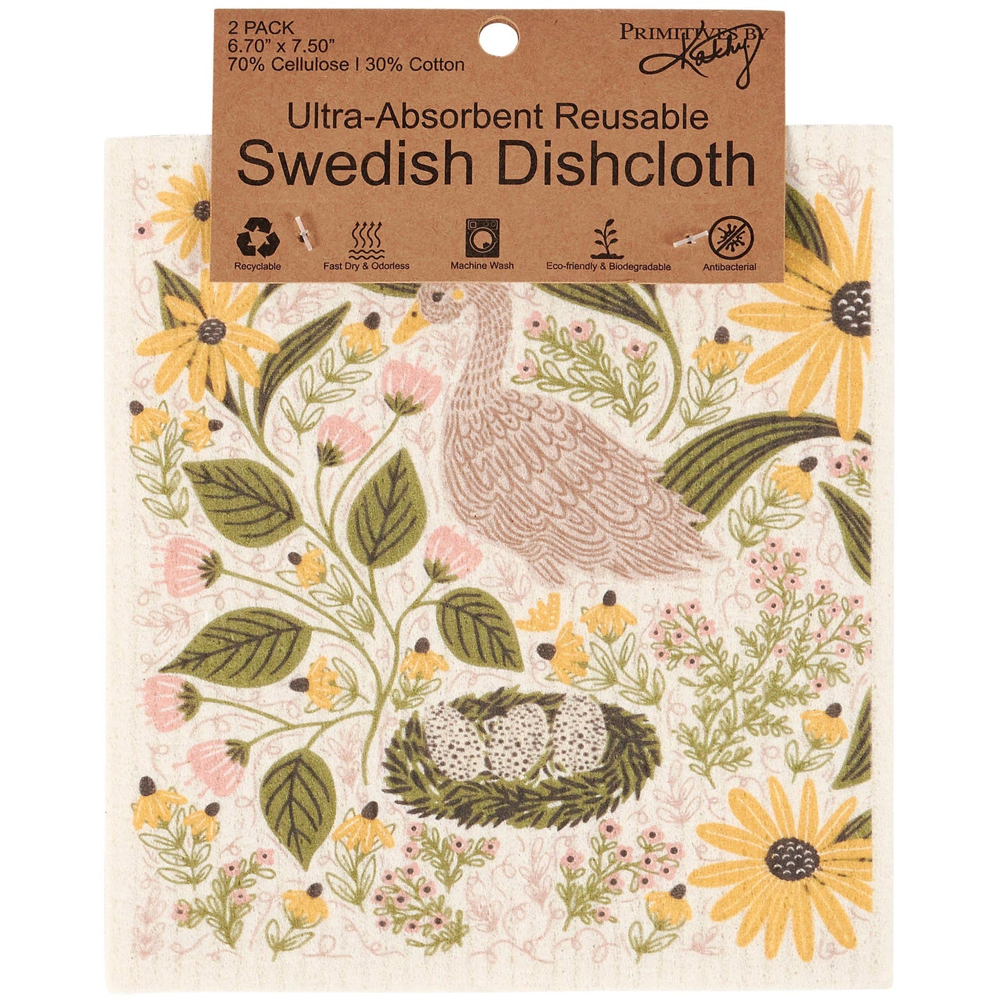 Rabbit Folk Art Swedish Cloth Set