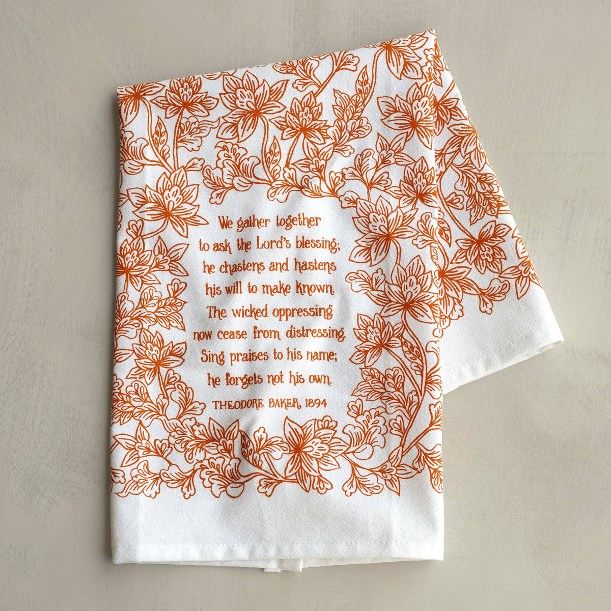 We Gather Together Hymn Tea Towel