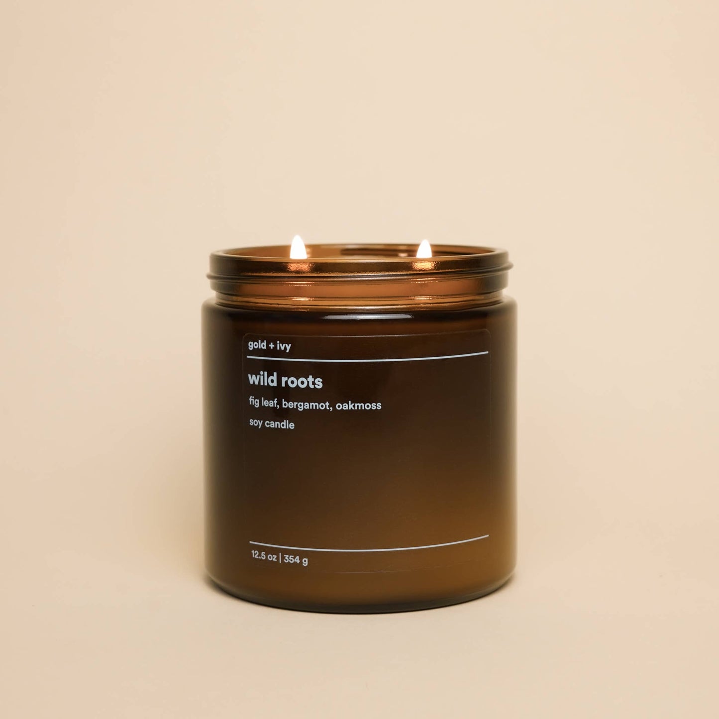 Wild roots soy candle - fig leaf, bergamot, oakmoss