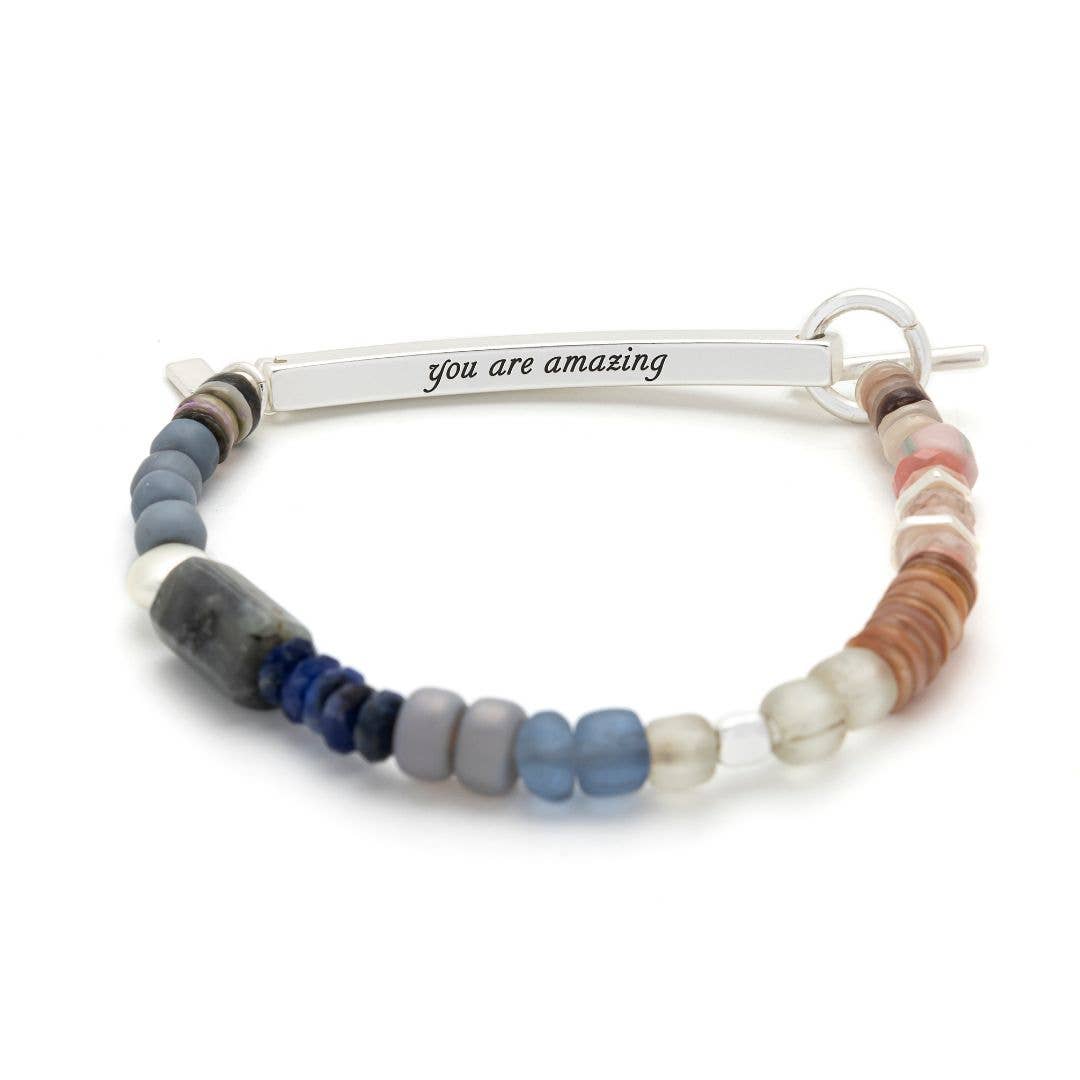 Hidden Message Bracelet - Amazing/Labradorite/Silver