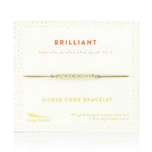 Morse Code Bar Bracelet - BRILLIANT