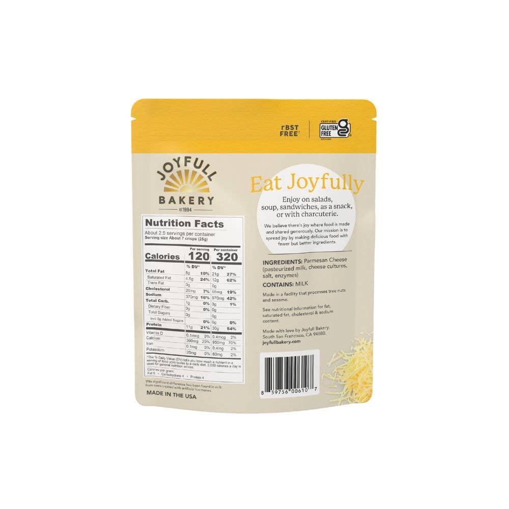 Joyfull Bakery Original Parmesan Thin Crisps 2.2oz