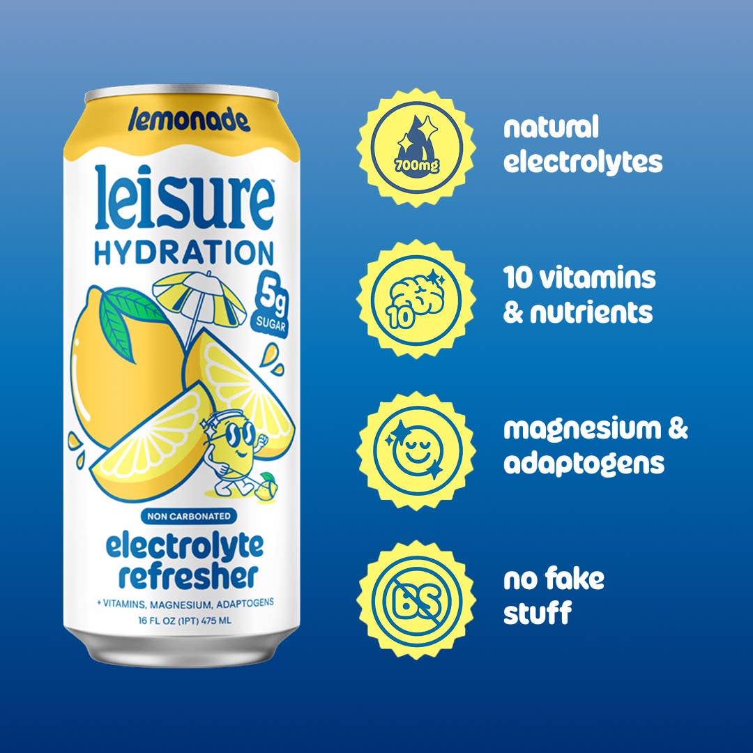 Leisure Hydration Electrolyte Lemonade (16 oz x 12pk)