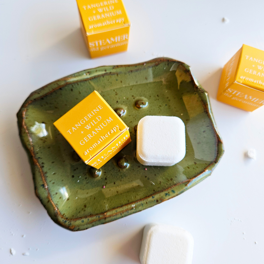 Tangerine + Wild Geranium Mini Shower Steamer | Aromatherapy