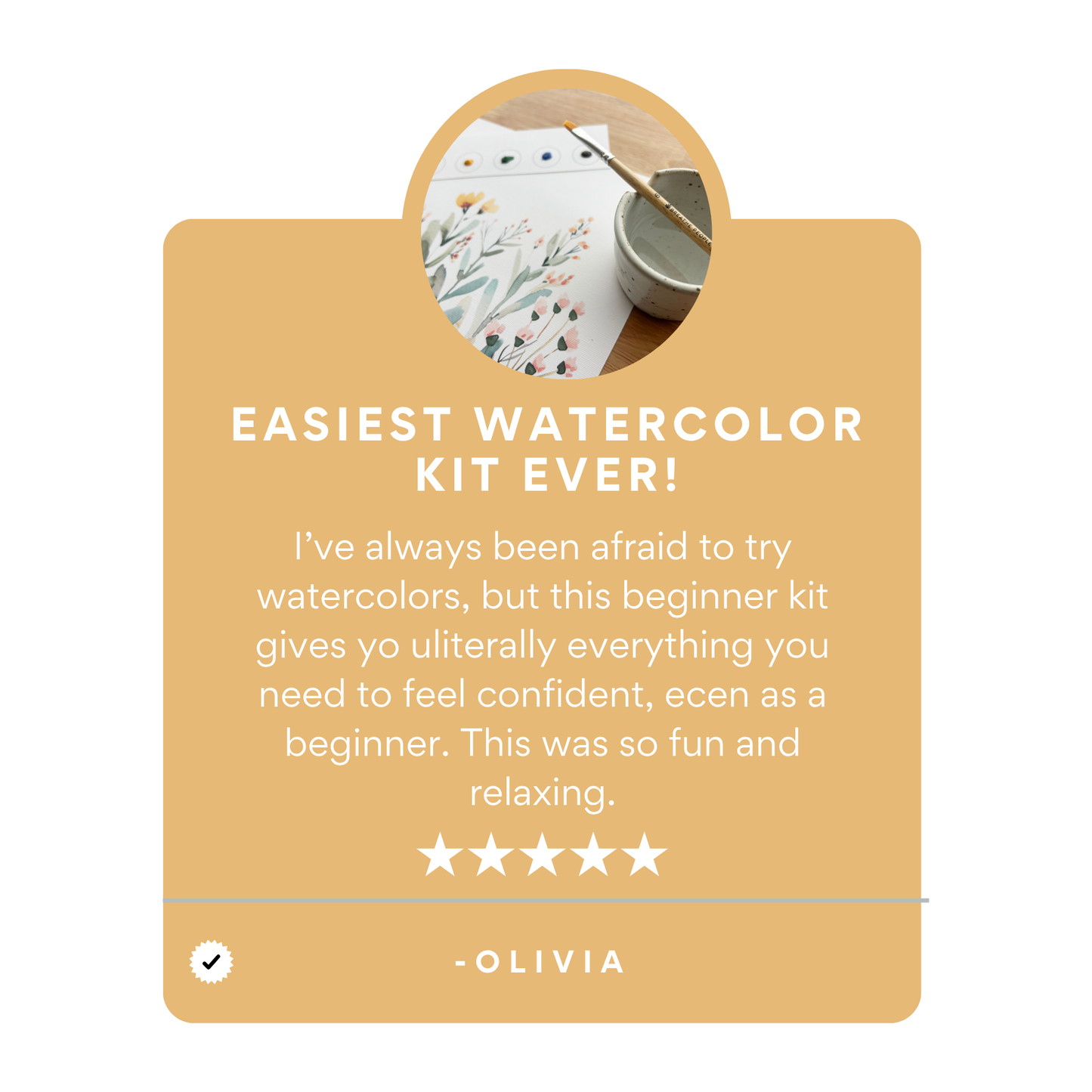 All-In-One Beginner Watercolor Paint Set - Butterflies