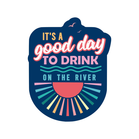 River Float Summer Boat Drink High Quality Vinyl Sticker