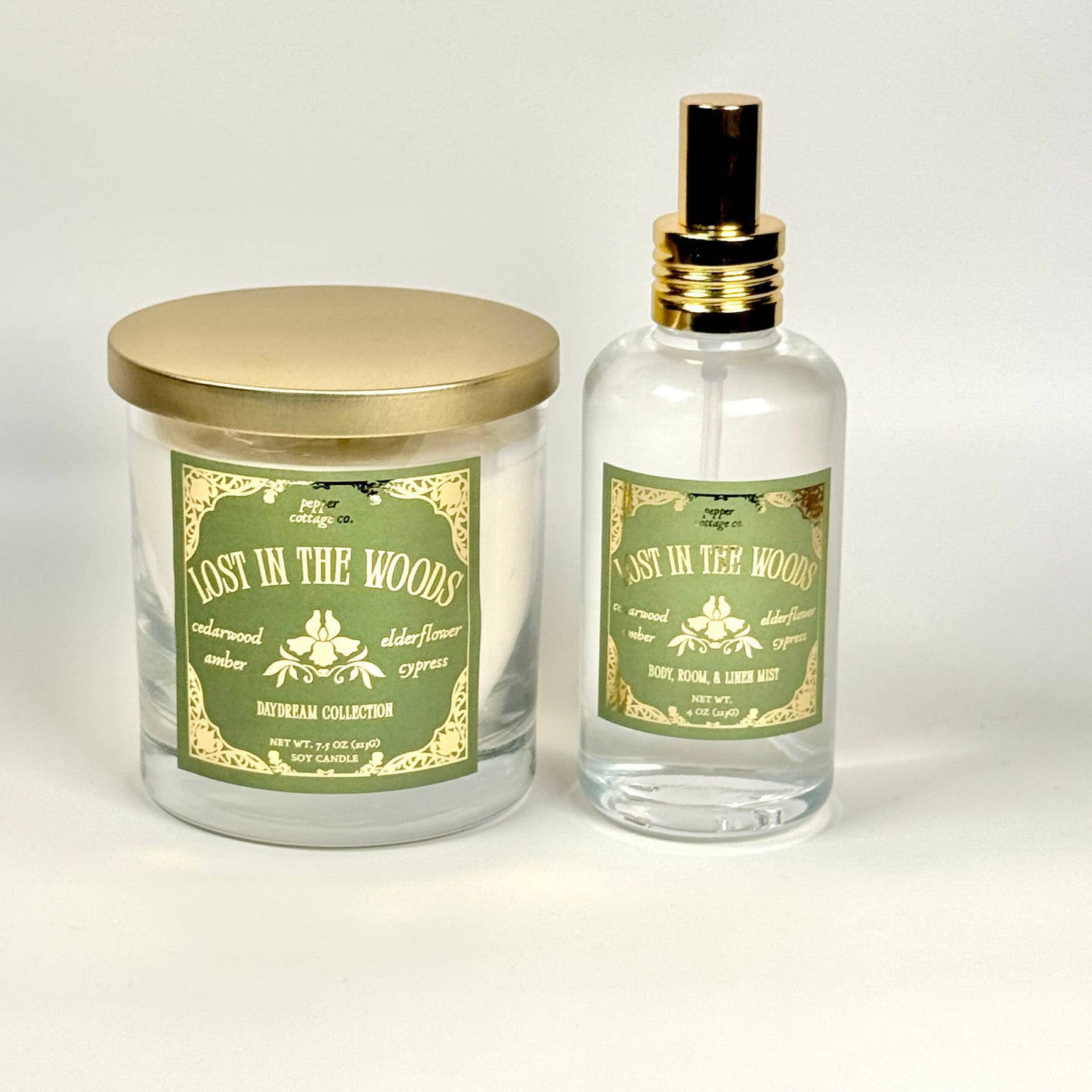 Lost in the Woods 4 oz Body & Home Mist | Cypress, Cedarwood, Elderflower, Amber | Daydream Collection Spring Floral Body Spray