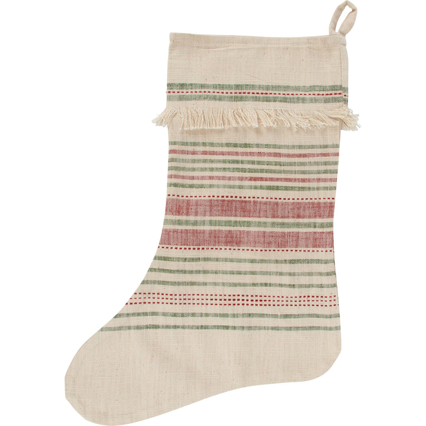 Red And Green Stripes Stocking