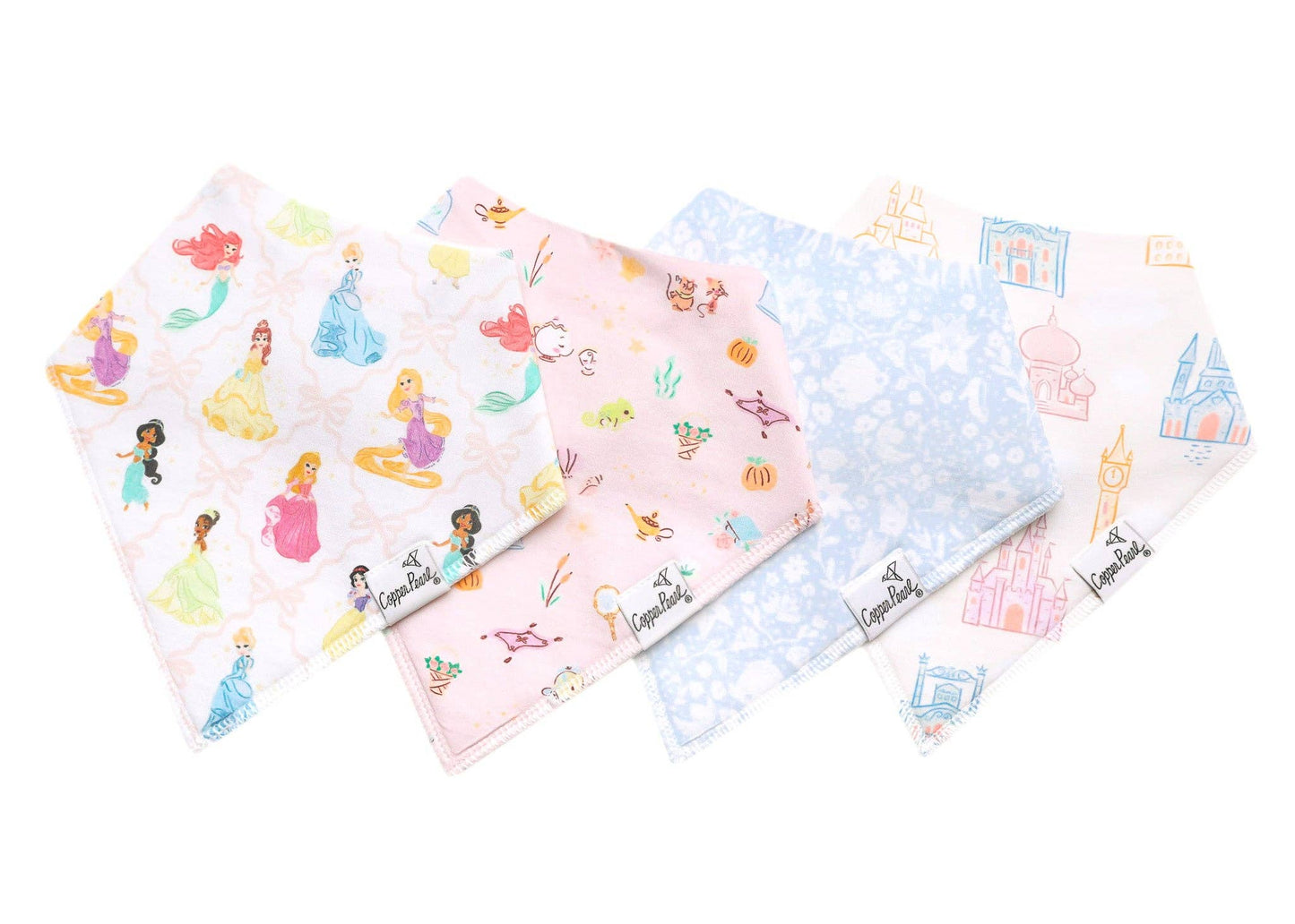 4 Pack Baby Bandana Bibs - Disney Princess