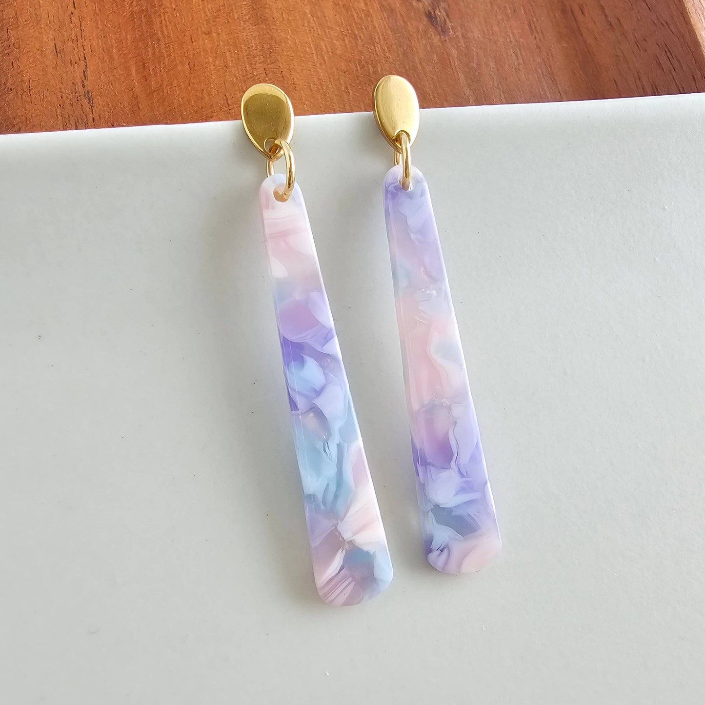 Blair Earrings - Pastel Prism // Spring Jewelry, Purple