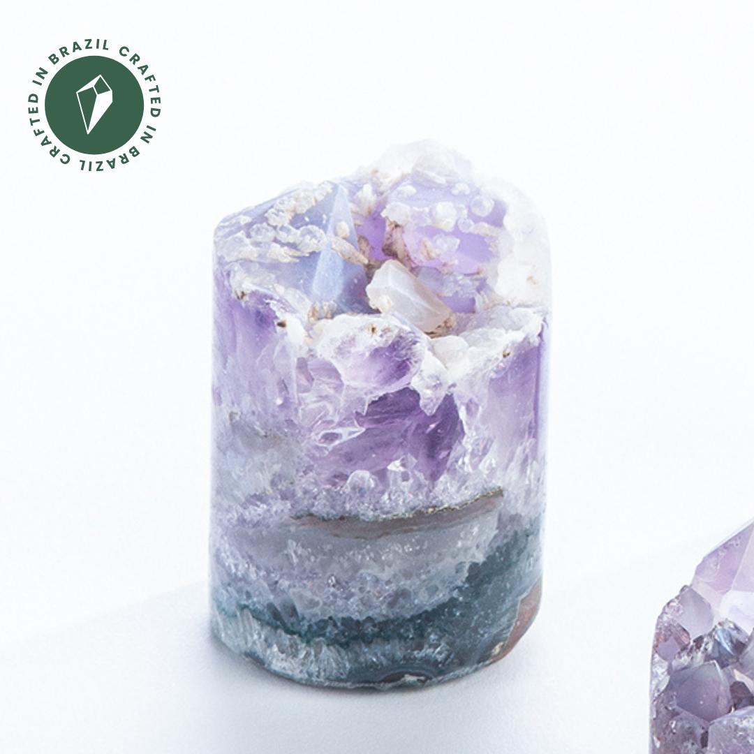 Calcite Amethyst Crystal Cupcakes - Crafted in Brazil