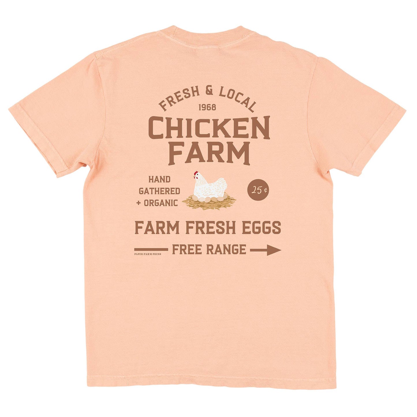 Chicken Farmers Market Tee - Peachy Pink
