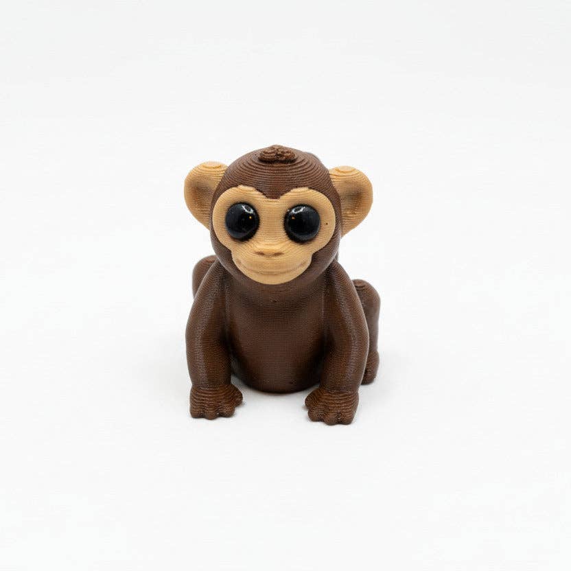 Monkey • Mini 3D Printed Articulated Animal • Flexi Animals • Pocket Pets • Pocket Pals • Desk Pets [#107]