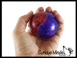 Dual Glitter Swirling Stress Ball - Sensory, Fidget