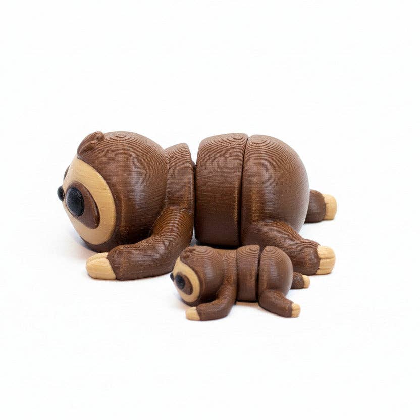 Sloth • Articulated *Larger* Animals • 3D Printed Articulated Animal • Flexi Animals • Pocket Pets • Pocket Pals • Desk Pets [2025]