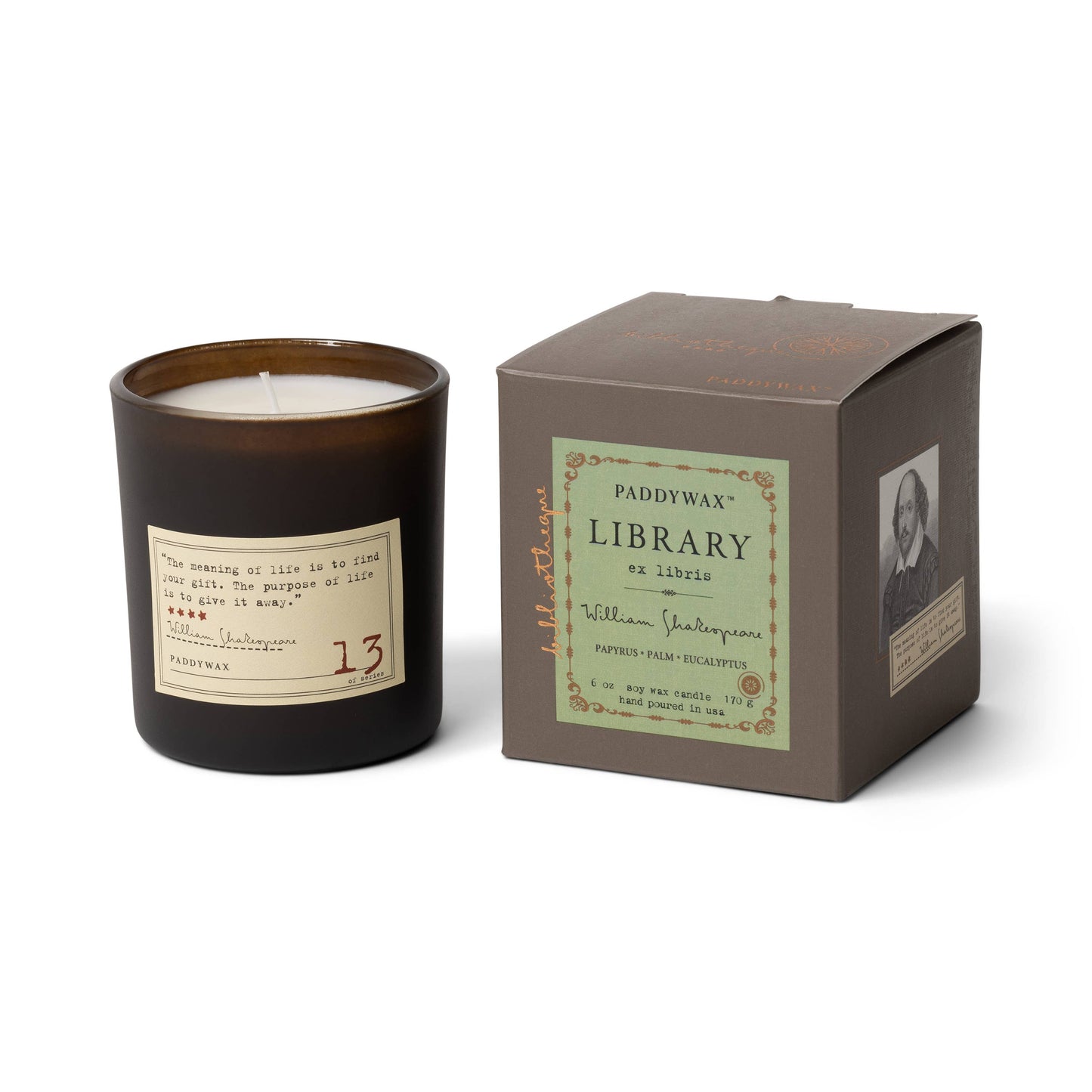 Library 6 oz Boxed Glass - William Shakespeare