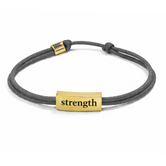 Sentiment Cord Bracelet-Strength, Proverbs 31:25