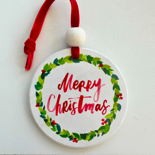 Christmas Ornament - Merry Christmas | Ceramic Ornament