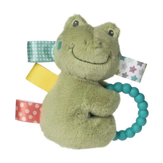 Peepers Frog- Taggies Teether Rattle